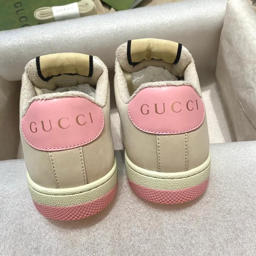 👟👟Ex-factory price 480👟👟 Gucci dirty shoes, the latest rhinestone style in early spring 2023! Super fragrant ~ simple and high-end color matching, bulingbuling can't refuse! New style, not old style! Size: Female 34-40